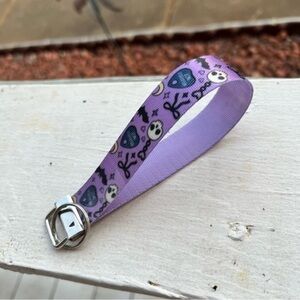Handmade Pastel Goth Purple Keychain Wristlet